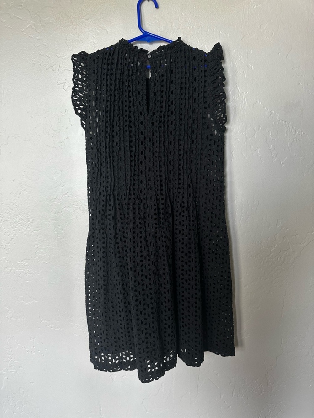 Madewell Eyelet Lace Ruffle Sleeve Pintuck Mini Dress - Picture 7 of 12